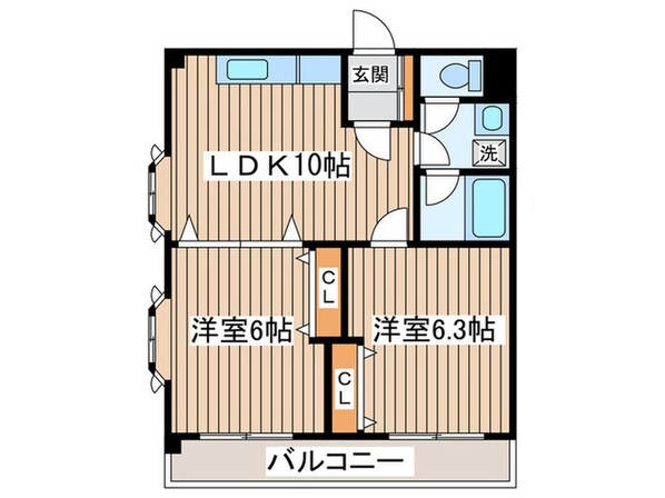 平和町マンションの物件間取画像